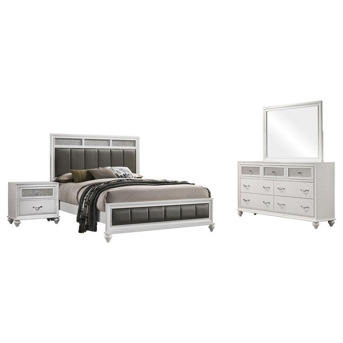 Barzini 4-piece Eastern King Bedroom Set White