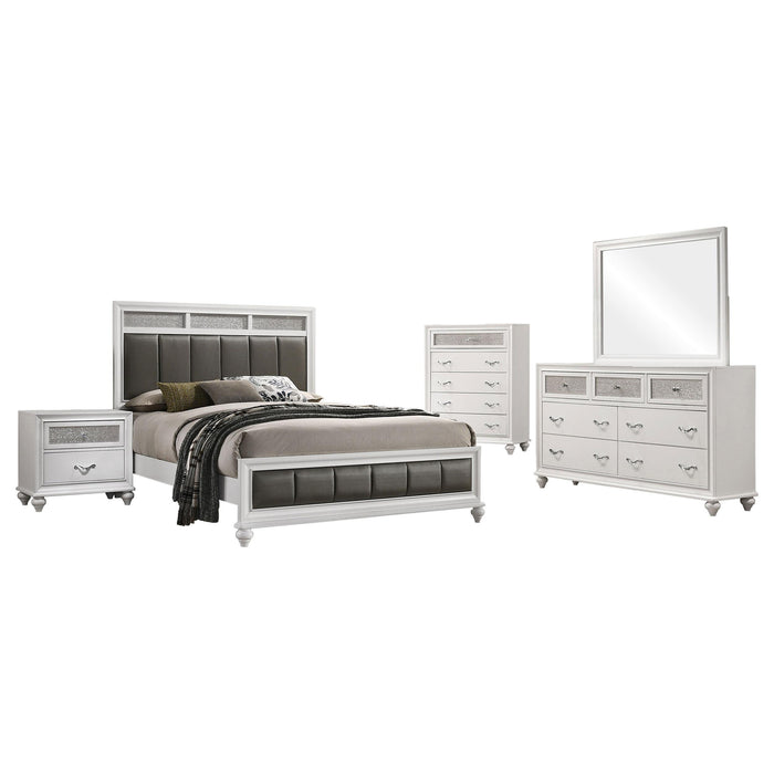 Barzini 5-piece Eastern King Bedroom Set White