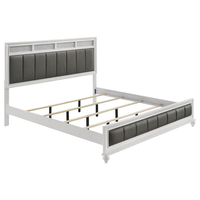 Barzini Wood Eastern King Panel Bed White