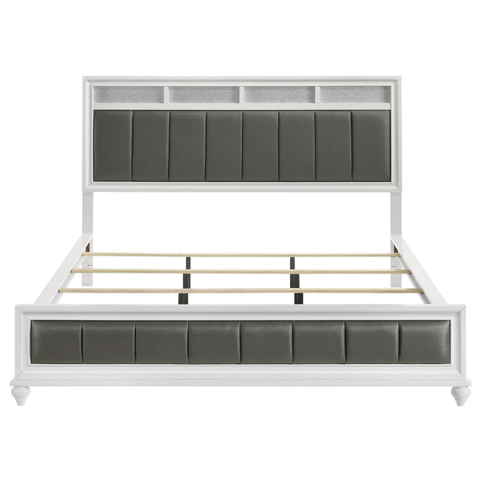 Barzini Wood California King Panel Bed White