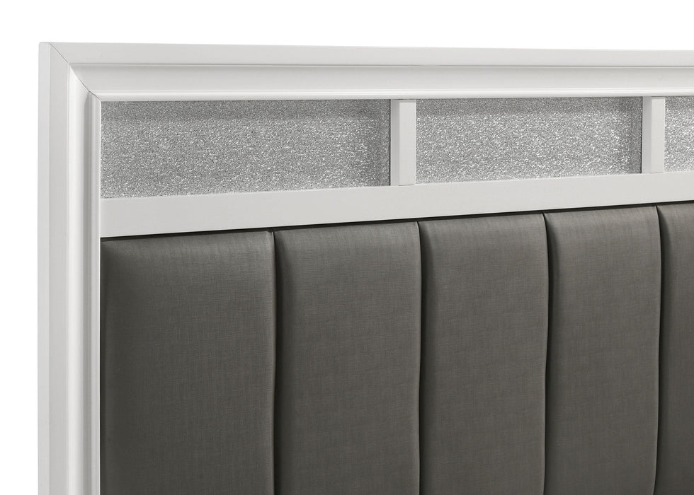 Barzini Wood California King Panel Bed White