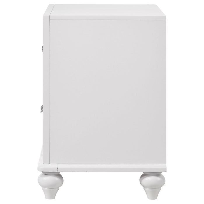 Barzini 2-drawer Nightstand White