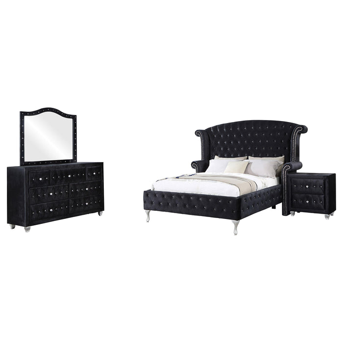 Deanna 4-piece Queen Bedroom Set Black