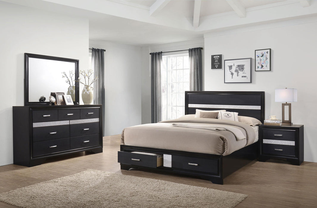 Miranda 4-piece Eastern King Bedroom Set Black