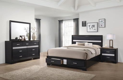Miranda 4-piece Eastern King Bedroom Set Black