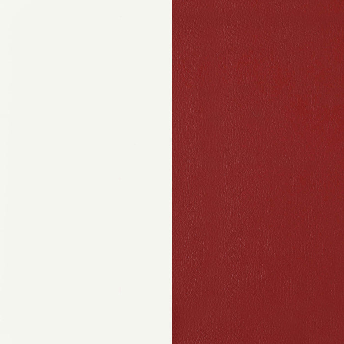 Retro 5-piece Oval Dining Table Set White and Red