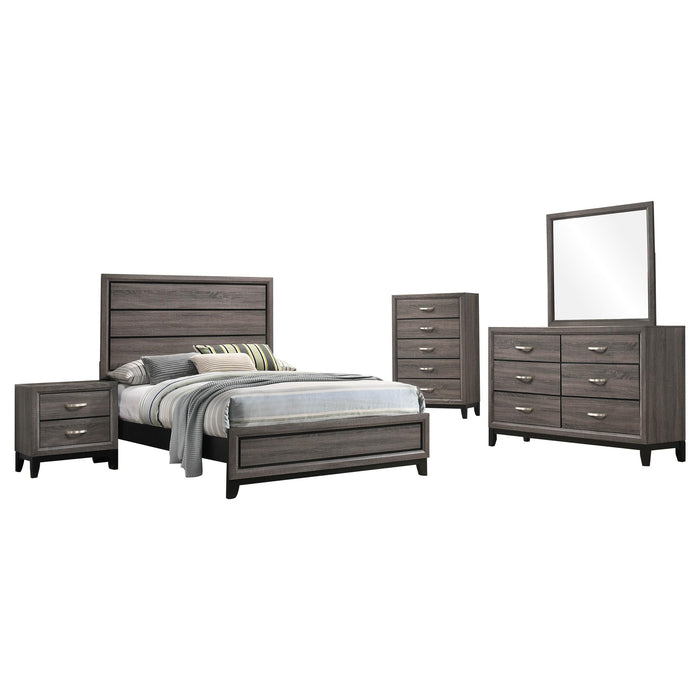 Watson 5-piece Full Bedroom Set Grey Oak