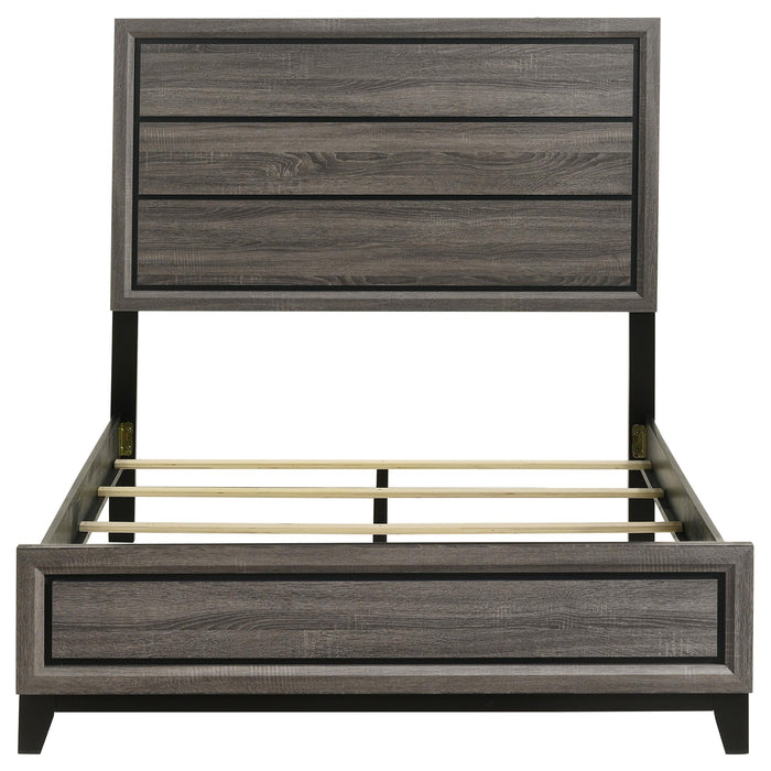 Watson Wood Full Panel Bed Grey Oak