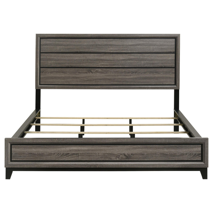 Watson Wood California King Panel Bed Grey Oak