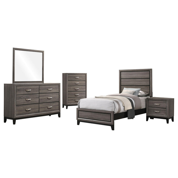Watson 5-piece Twin Bedroom Set Grey Oak