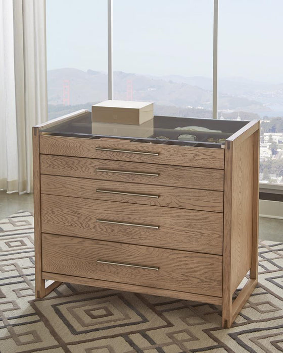 Smithson 5-drawer Chest of Drawers Grey Oak
