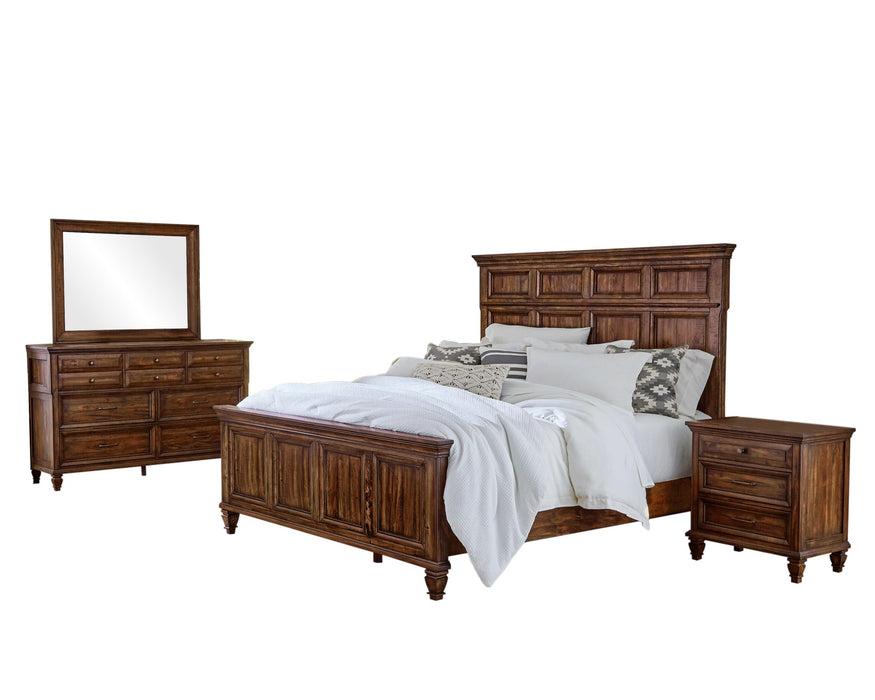 Avenue 4-piece Eastern King Bedroom Set Weathered Brown