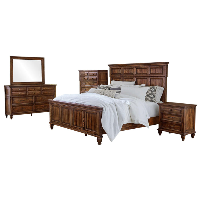 Avenue 5-piece Eastern King Bedroom Set Weathered Brown