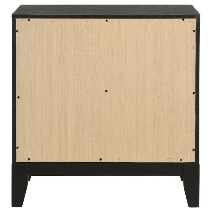 Valencia 2-drawer Nightstand Black