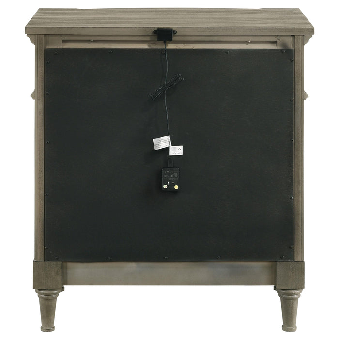 Alderwood 3-drawer Nightstand French Grey