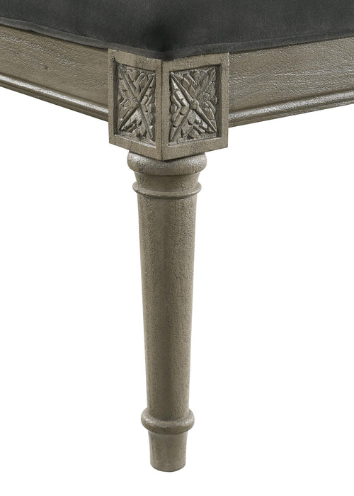 Alderwood Fabric Upholstered Bench French Grey