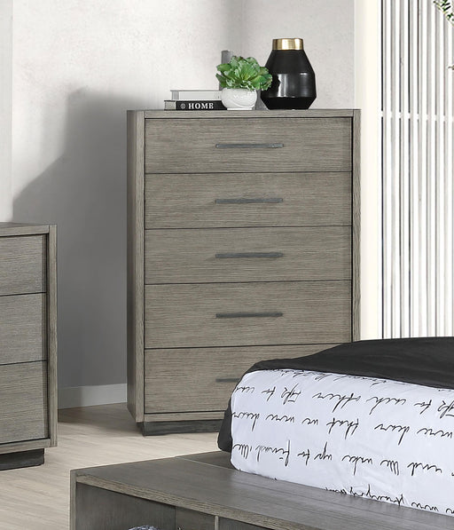 Derbyshire 5-drawer Bedroom Chest Grey Oak