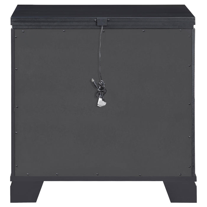 Cappola 2-drawer Nightstand Black