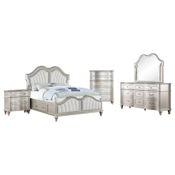 Evangeline 5-piece California King Bedroom Set Silver Oak