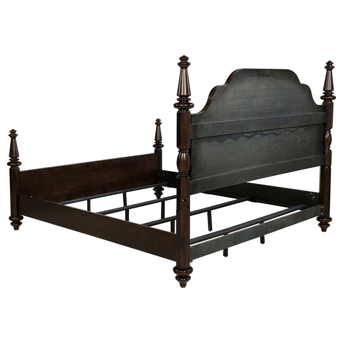 Andover 4-piece Eastern King Bedroom Set Dark Oak