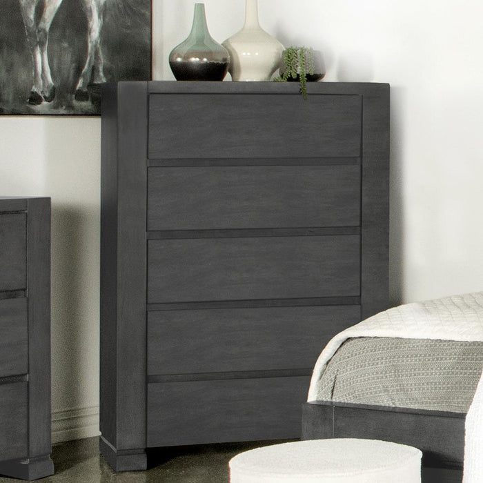 Lorenzo 5-drawer Bedroom Chest Dark Grey