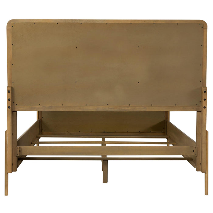 Arini Rattan Queen Panel Bed Sand Wash and Natural Cane