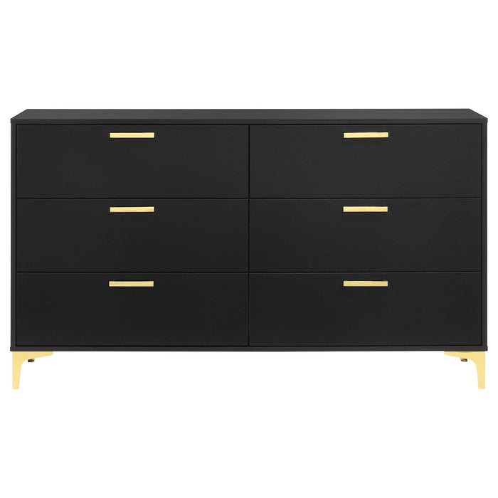 Kendall 6-drawer Dresser Black