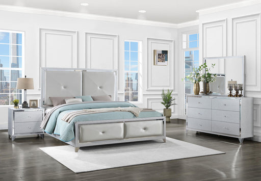 Larue 4-piece Eastern King Bedroom Set Silver