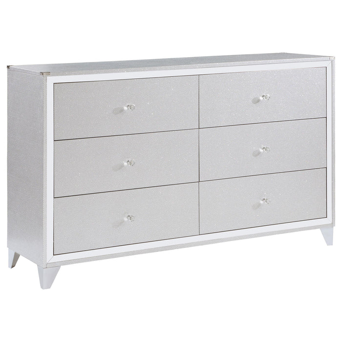 Larue 6-drawer Dresser Silver