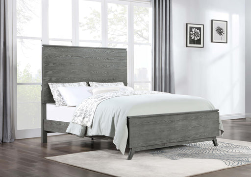 Nathan Wood California King Panel Bed Grey