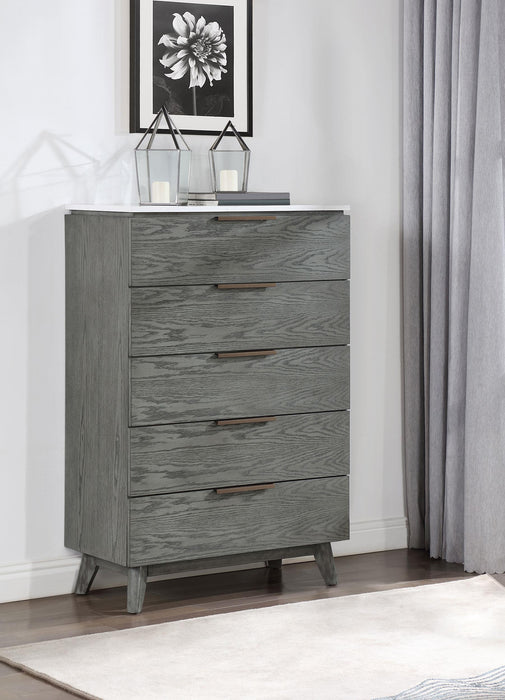 Nathan 5-drawer Bedroom Chest Grey