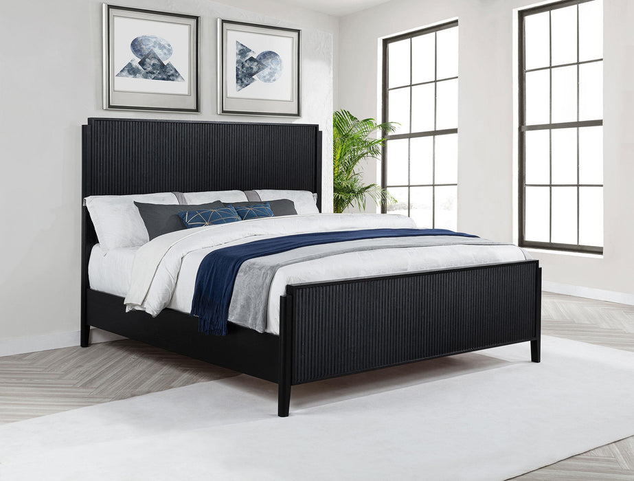 Brookmead Wood California King Panel Bed Black