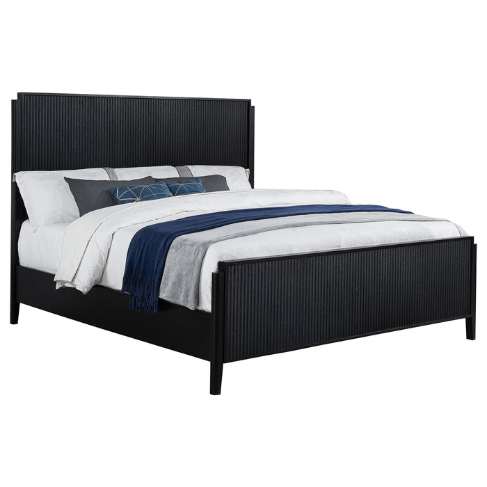 Brookmead Wood California King Panel Bed Black