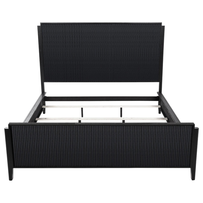 Brookmead Wood California King Panel Bed Black