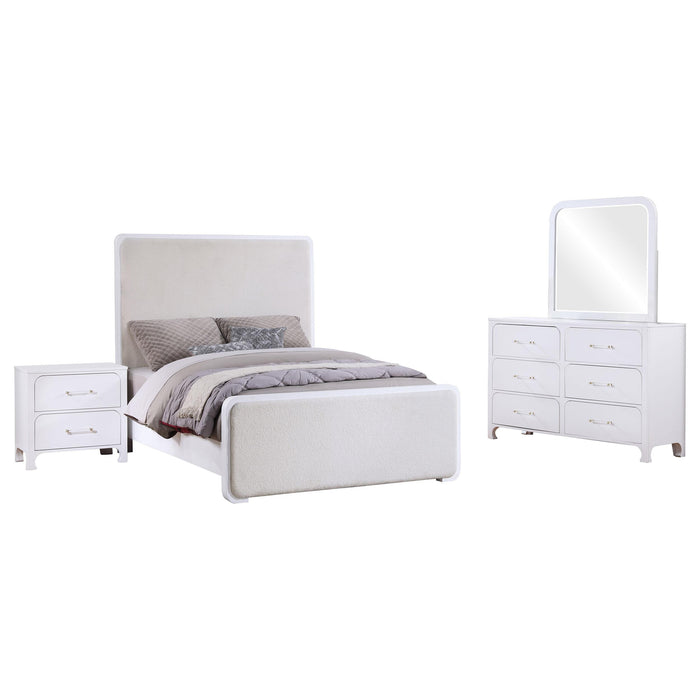 Anastasia 4-piece Queen Bedroom Set Pearl White