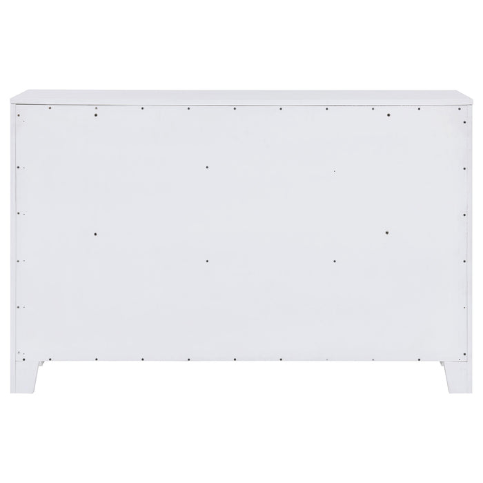 Anastasia 6-drawer Dresser Pearl White