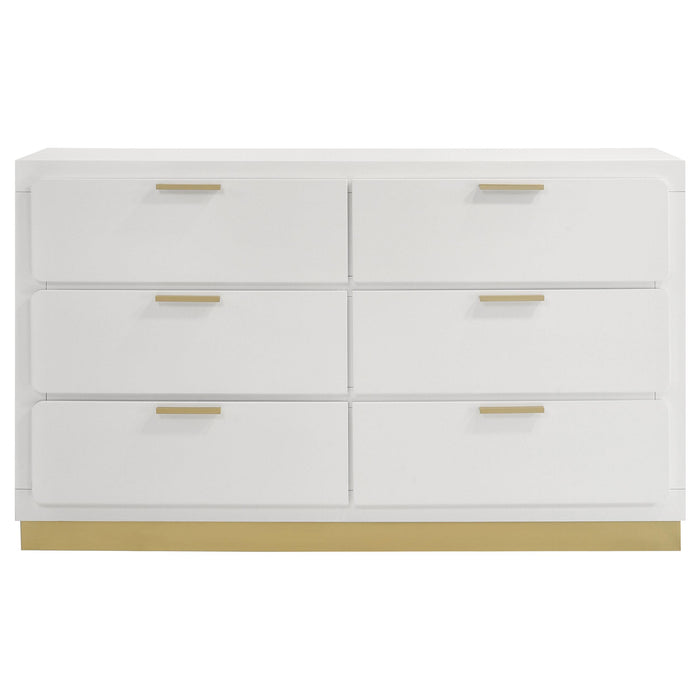 Caraway 6-drawer Dresser White