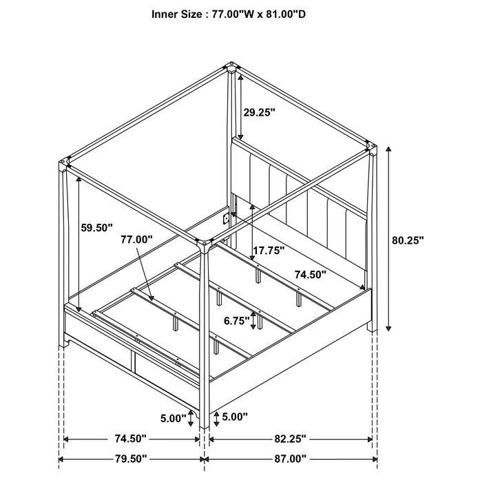 Gran Park 5-piece Eastern King Bedroom Set Dark Cocoa