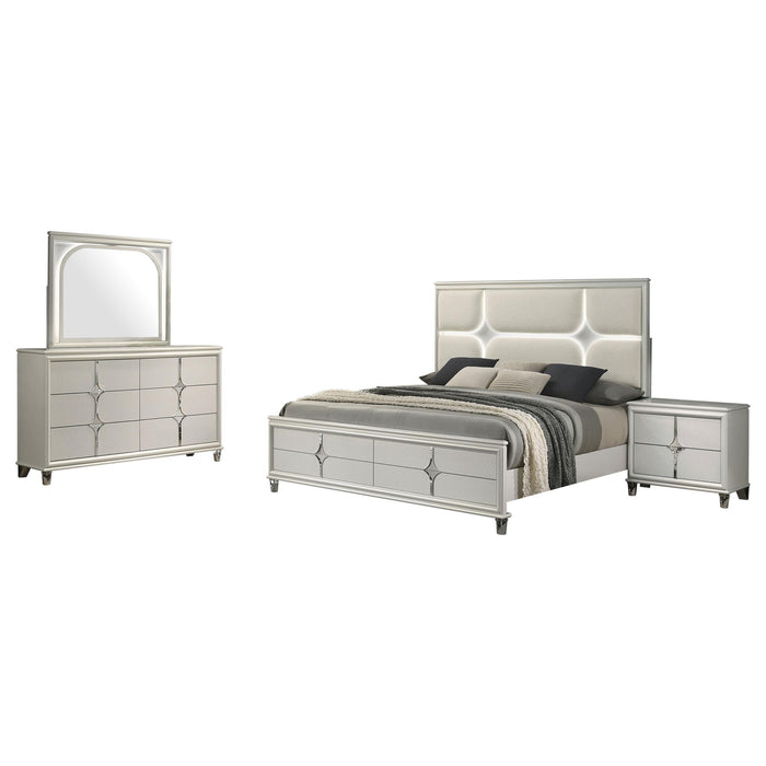 Olivia 4-piece Queen Bedroom Set Pearl White