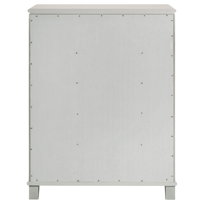 Olivia 5-drawer Bedroom Chest of Drawers Pearl White