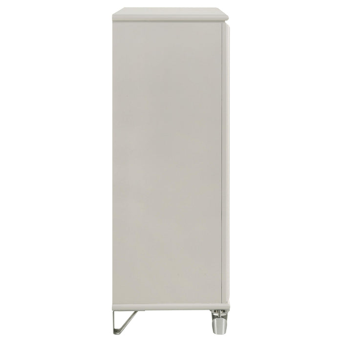 Olivia 5-drawer Bedroom Chest of Drawers Pearl White