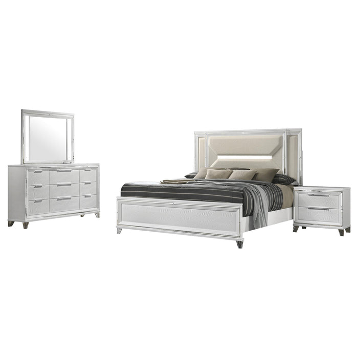 Marmore 4-piece Queen Bedroom Set White