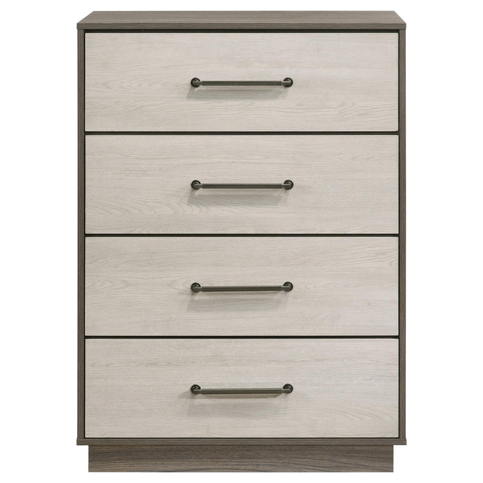 Fenwick 4-drawer Chest of Drawers Grey Oak