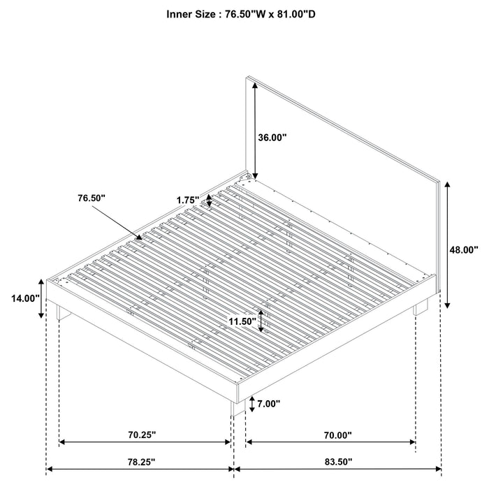 Glenwood 5-piece Eastern King Bedroom Set Warm Brown