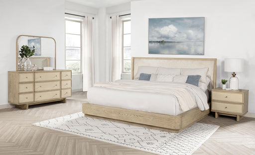 Kailani 4-piece Eastern King Bedroom Set Beige Oak