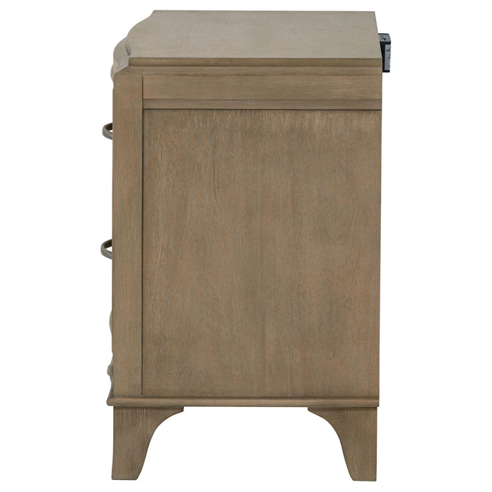 Revello 2-drawer Nightstand Bedside Table Washed Mango