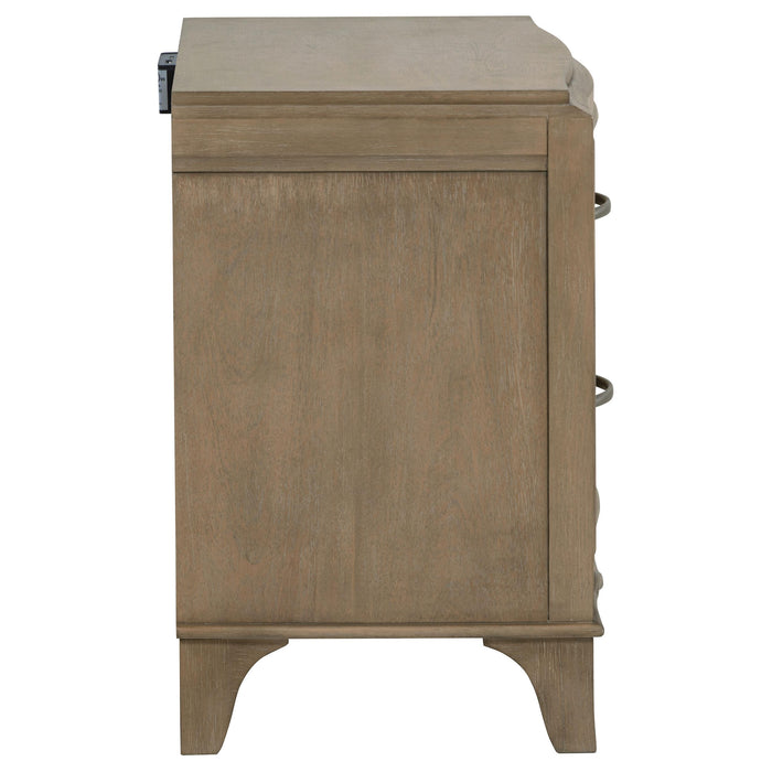Revello 2-drawer Nightstand Bedside Table Washed Mango