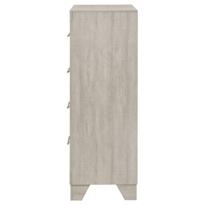 Trenton 4-drawer Bedroom Chest of Drawers Rustic Cream
