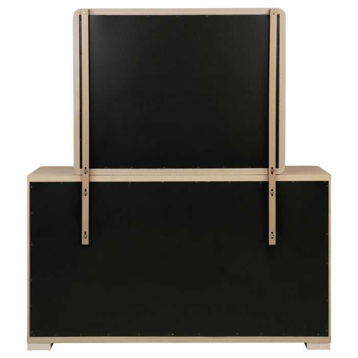 Ladera 6-drawer Bedroom Dresser and Mirror Light Elm