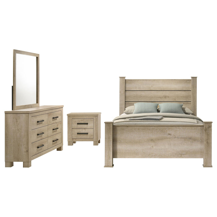 Oakglen 4-piece Eastern King Bedroom Set Weathered Oak